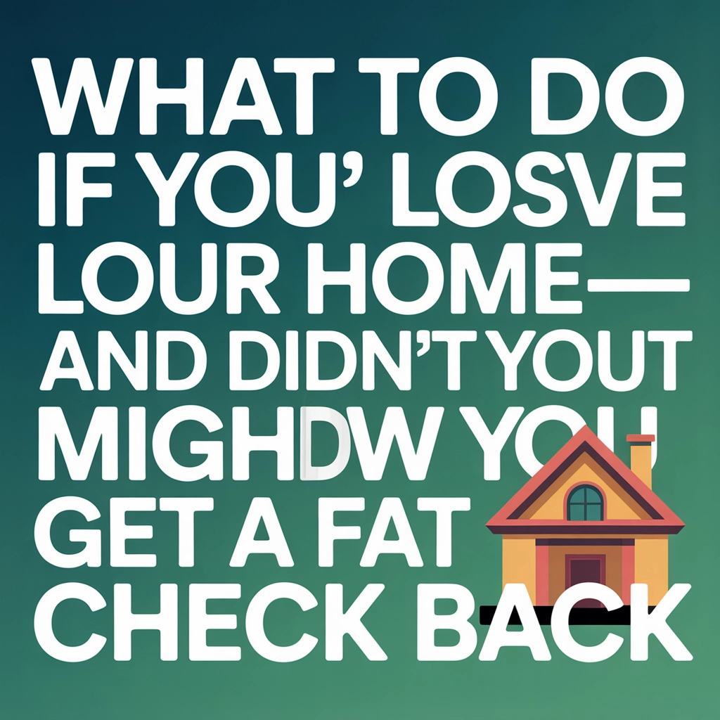 What to Do If You’ve Lost Your Home—And Didn’t Know You Might Get a Fat Check Back