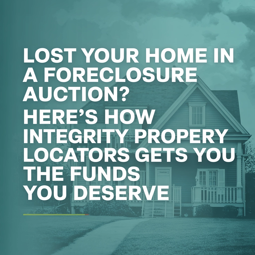 Lost Your Home in a Foreclosure Auction? Here’s How Integrity Property Locators Gets You the Funds You Deserve