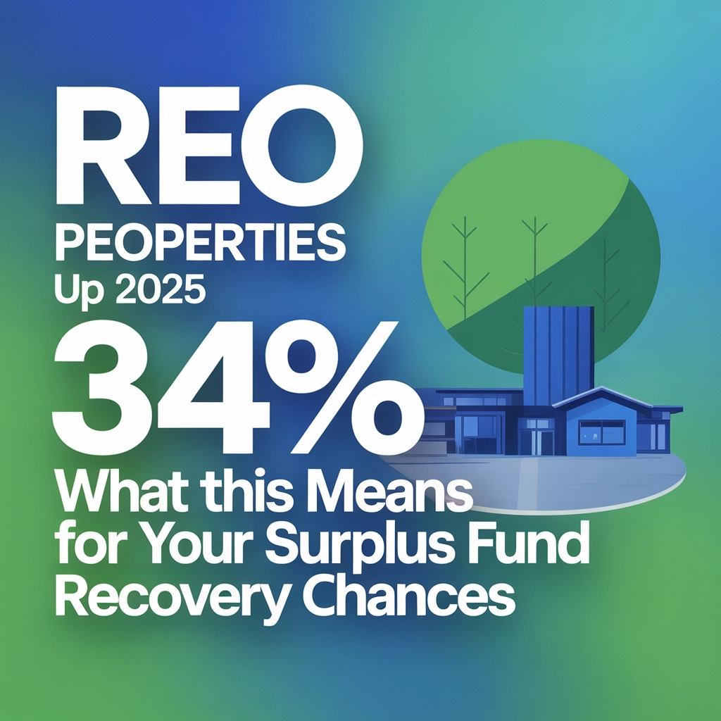 REO Properties Up 34% in 2025: What This Means for Your Surplus Fund Recovery Chances