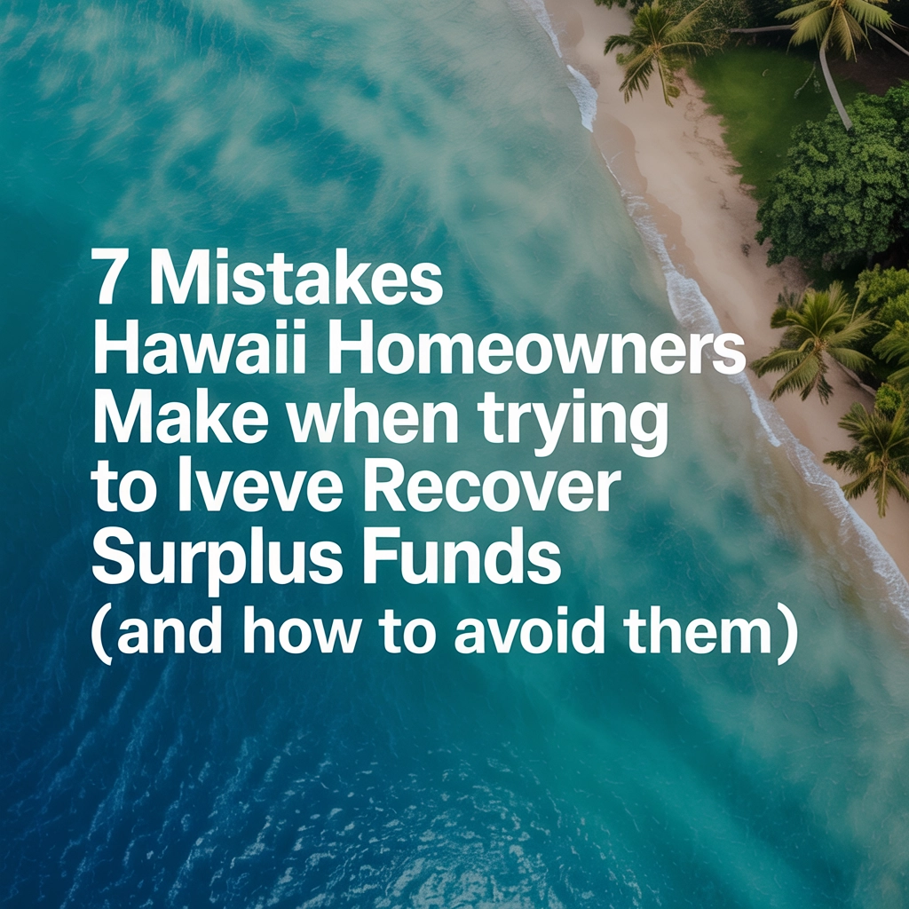 7 Mistakes Hawaii Homeowners Make When Trying to Recover Surplus Funds (And How to Avoid Them)